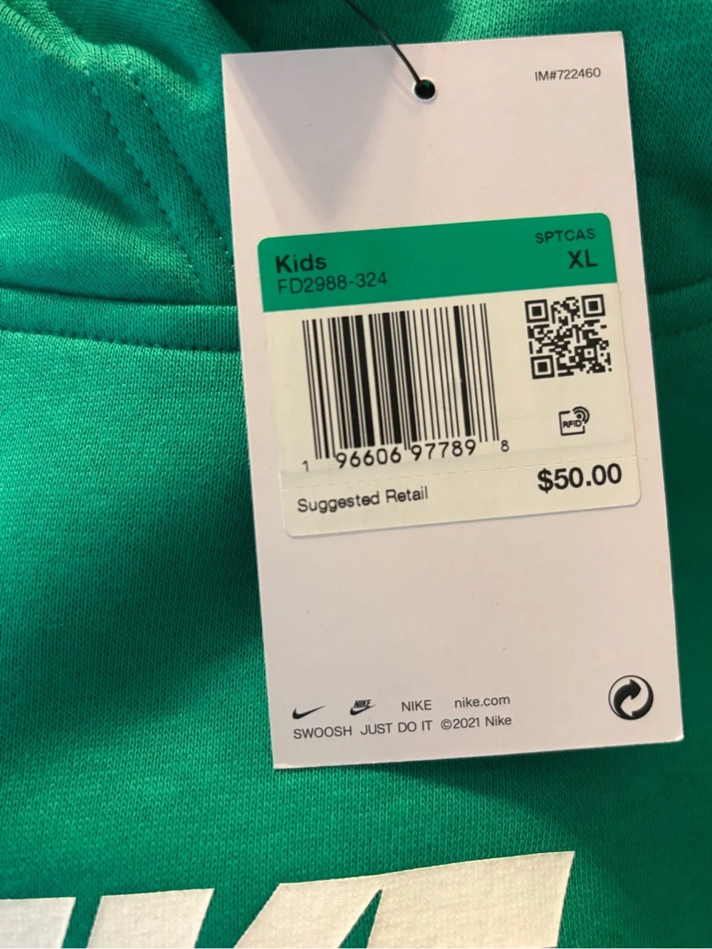 Nike Kids' Green Sportswear Club Hoodie